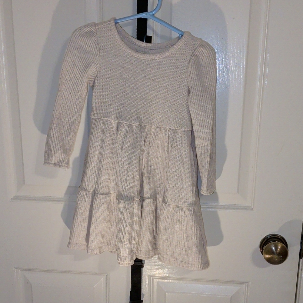 Charming Thermal Cream Kids Dress